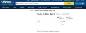 Motorola Moto G 3rd Gen Flipkart
