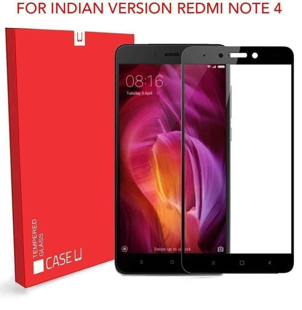 Redmi Note 4 India 2017 tempered glass 