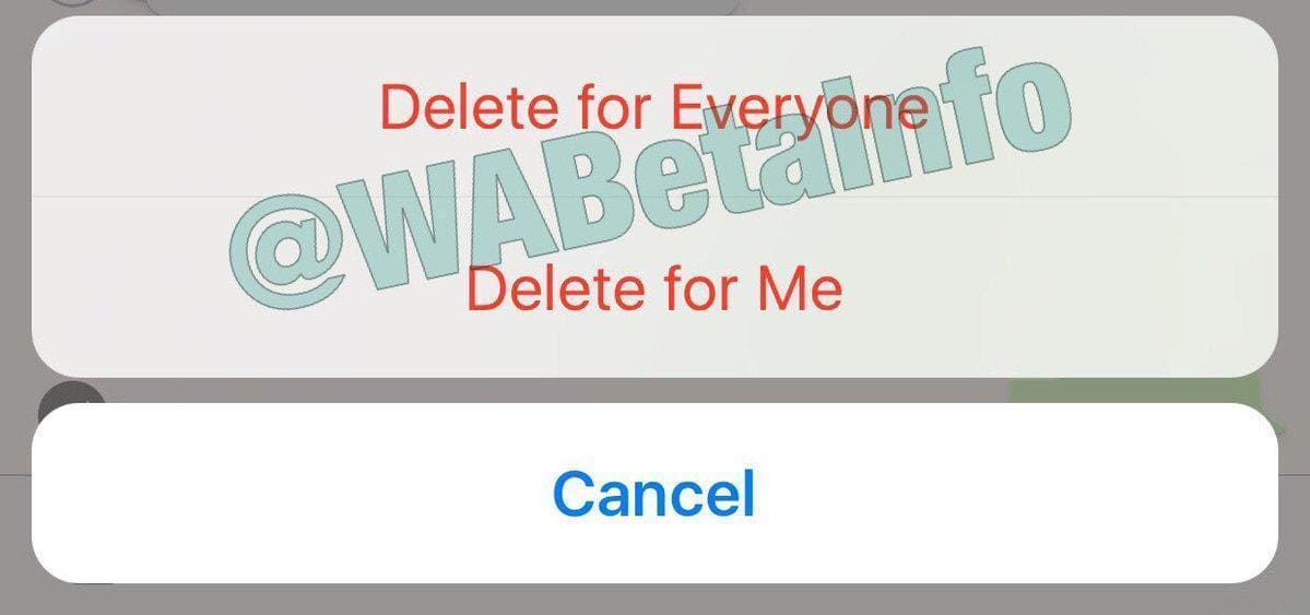 WhatsApp recall feature is now renamed to delete for everyone