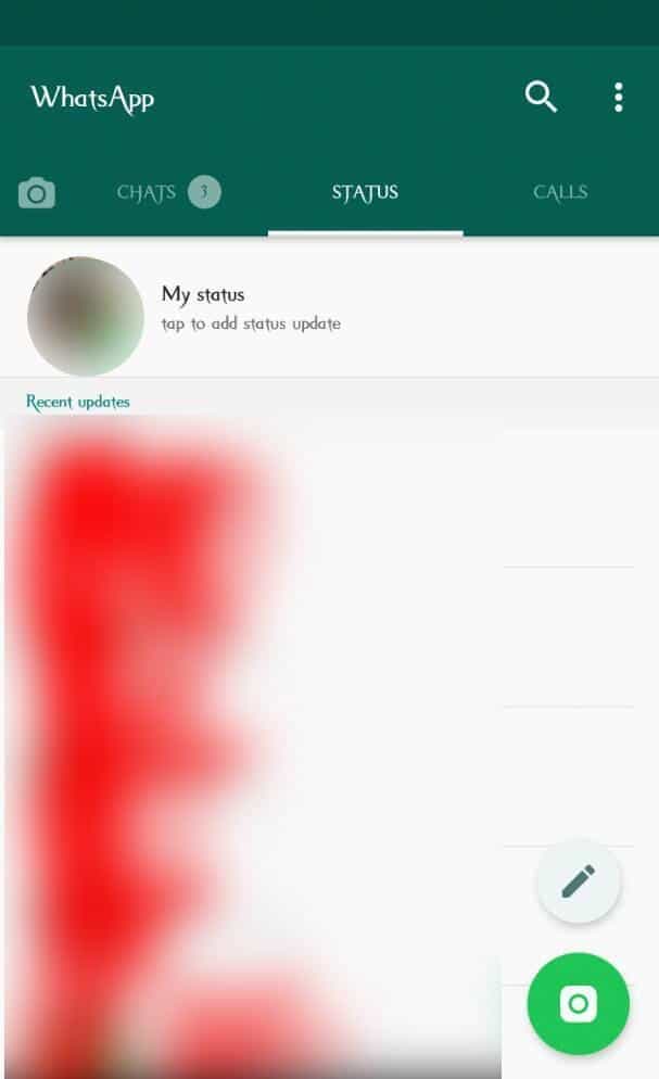 whatsapp text status