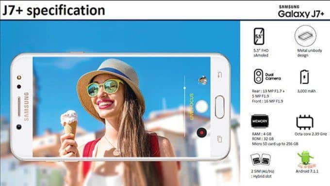 Galaxy J7 Plus specifications