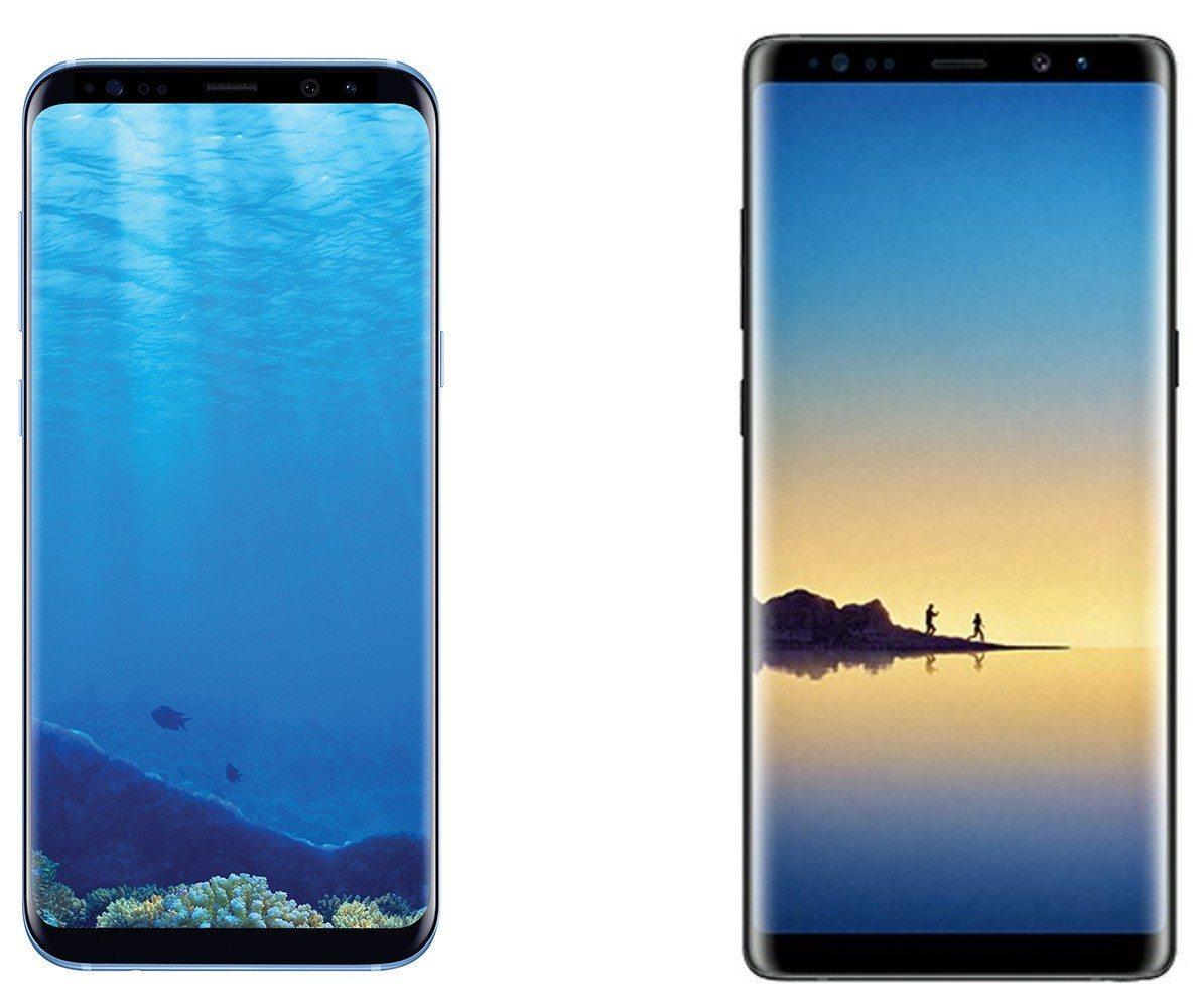 Galaxy Note 8 and Galaxy S8 side by side comparison