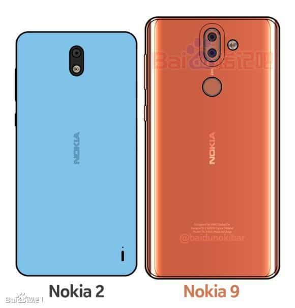 Nokia 2 and Nokia 9 leaked images on baidu