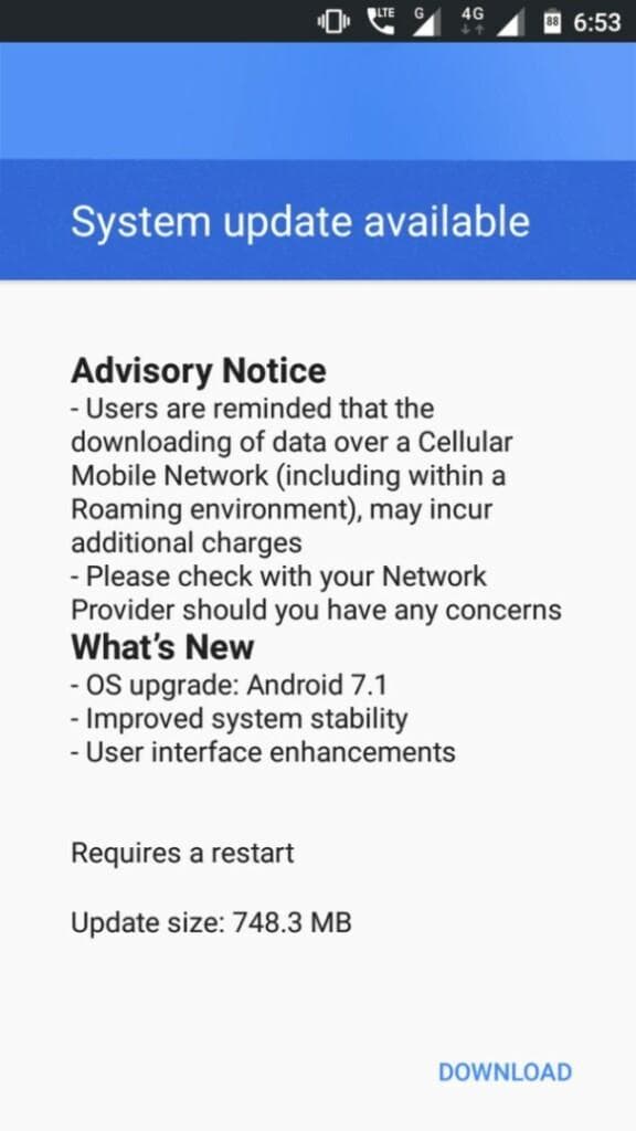 Nokia 3 Android Nougat update