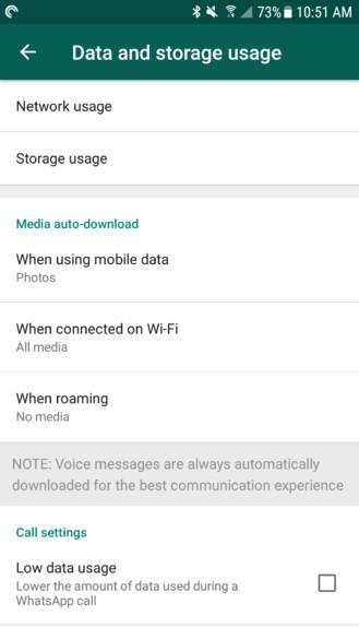 WhatsApp Storage Management feature on Android