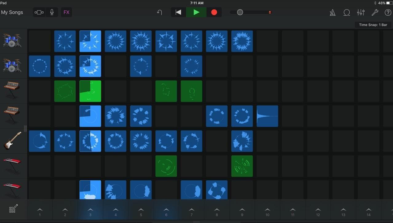 Garageband app on iOS 11