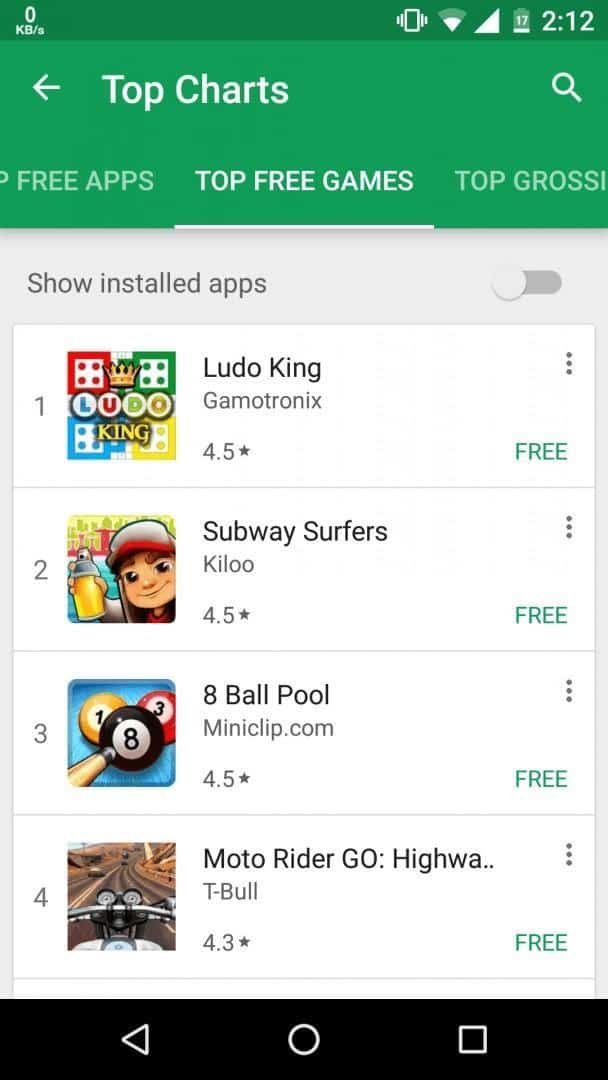Play Store-Top Free Games