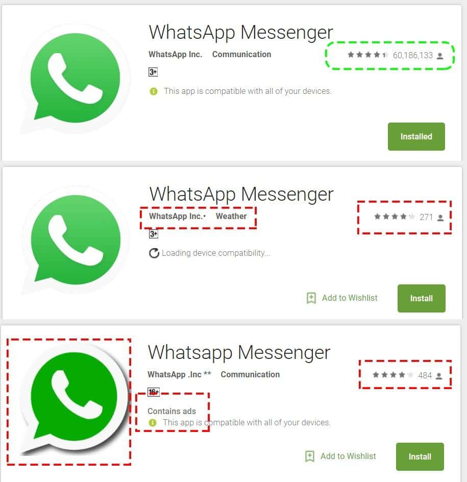 Multiple Whatsapp on Play Store