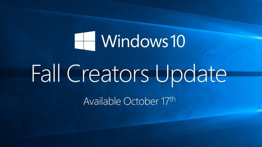 Windows 10 Fall creators update