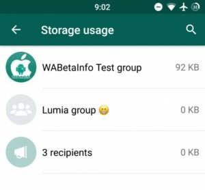 Whatsapp storage search