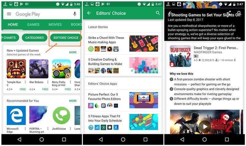 Play Store Editor's Choice