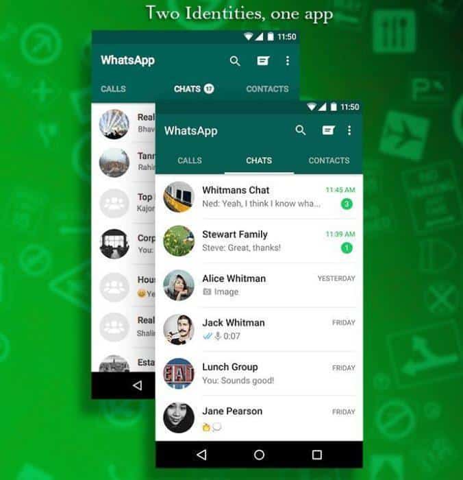 Whatsapp GB Multiple whatsapp account feature