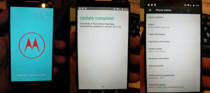 Moto X Pure Android Nougat update