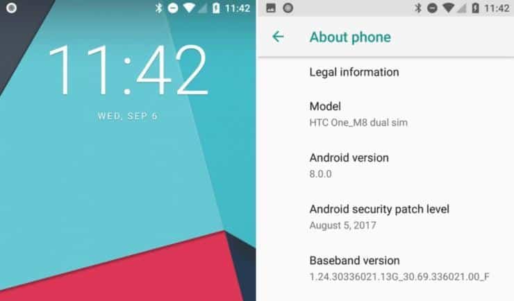 HTC One M8 Lineage OS 15