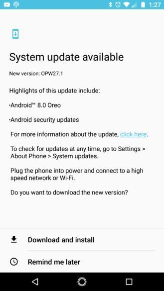 Moto X4 Android Oreo update