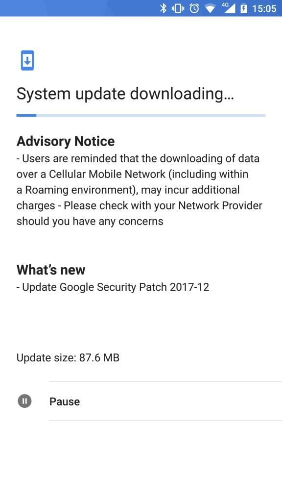 Nokia 8 december security patch update