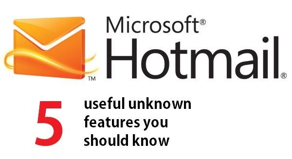 Microsoft hotmail features
