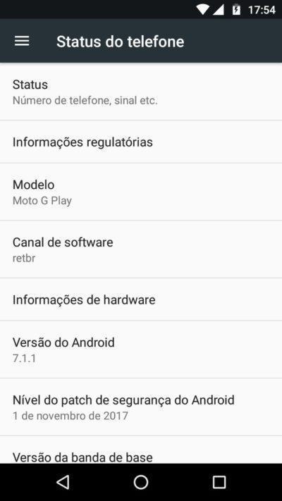 Moto G4 Play Android Nougat 7.1.1