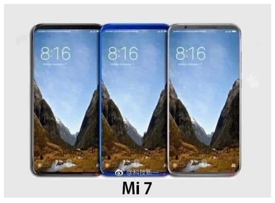 Xiaomi Mi 7 renders
