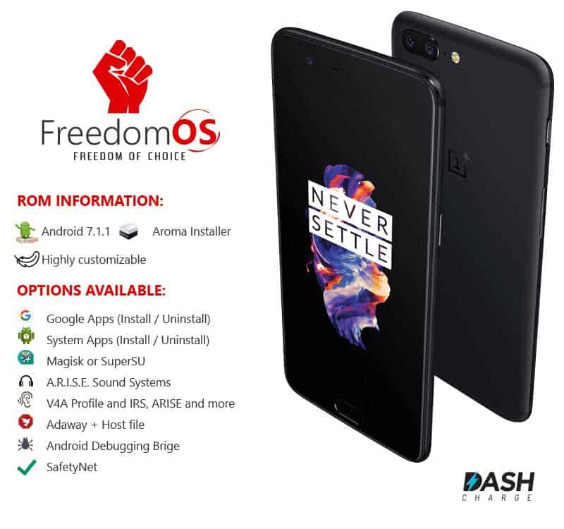 OnePlus 5T Freedom OS ROM