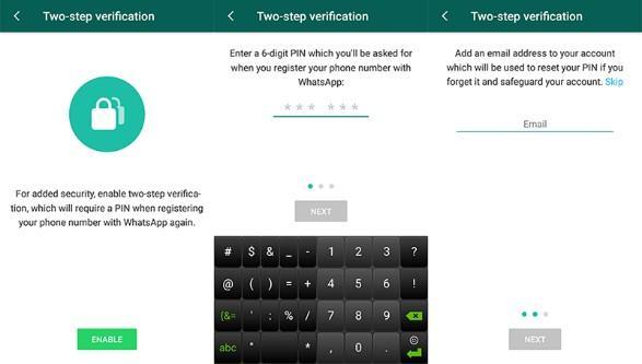 Whatsapp two step verification