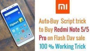 How to buy Redmi note 5 with Script