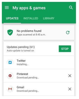 My App and Games Menu- Play Store