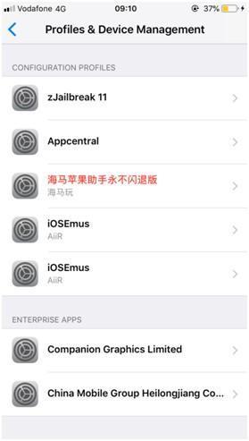 Click on the developer name shown under Enterprise App section