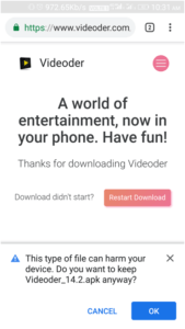 Download Videoder APK for Android