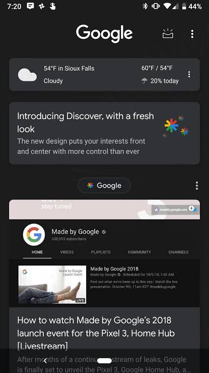 Google Search App Darkmode