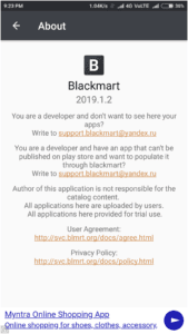 open the Blackmart Alpha from your Home screen