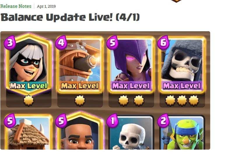 Clash Royale 4/1 Balance update