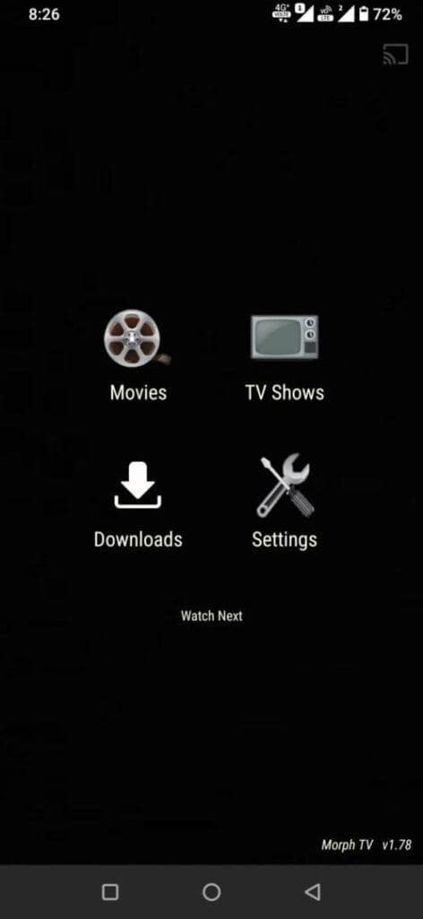 Morph TV settings