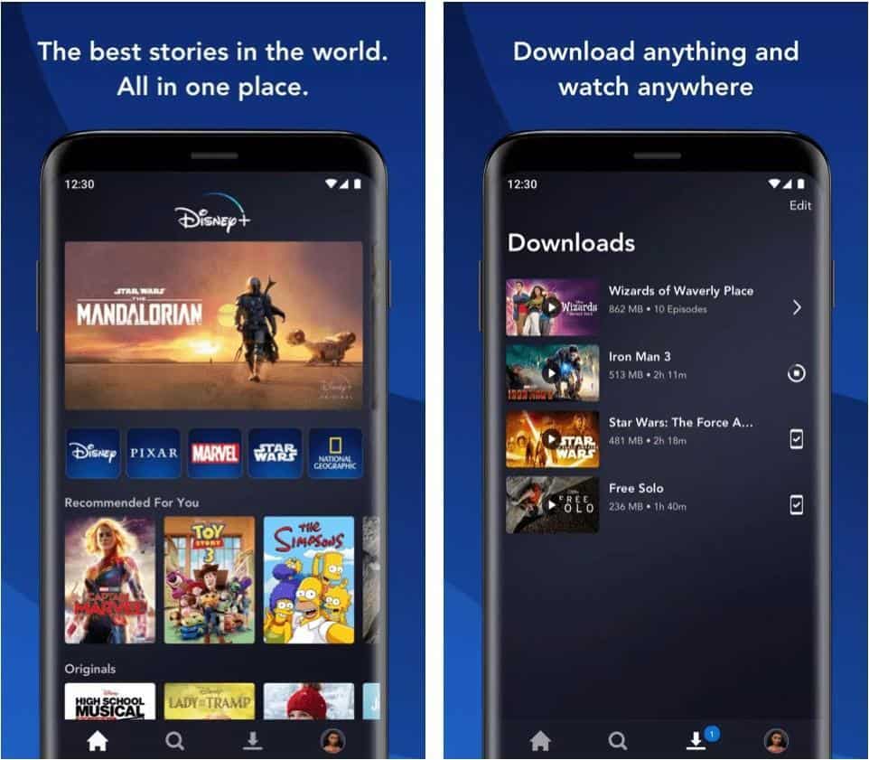 Disney Plus Android APK features