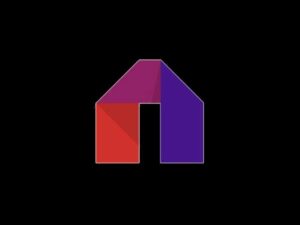 Colorful geometric house logo representing The Leaker website branding.