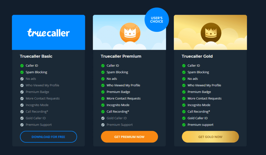 Truecaller MOD Premium Gold