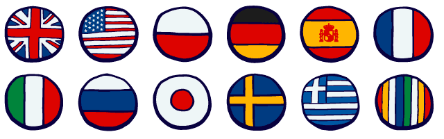 Countries with their flags as Icon 