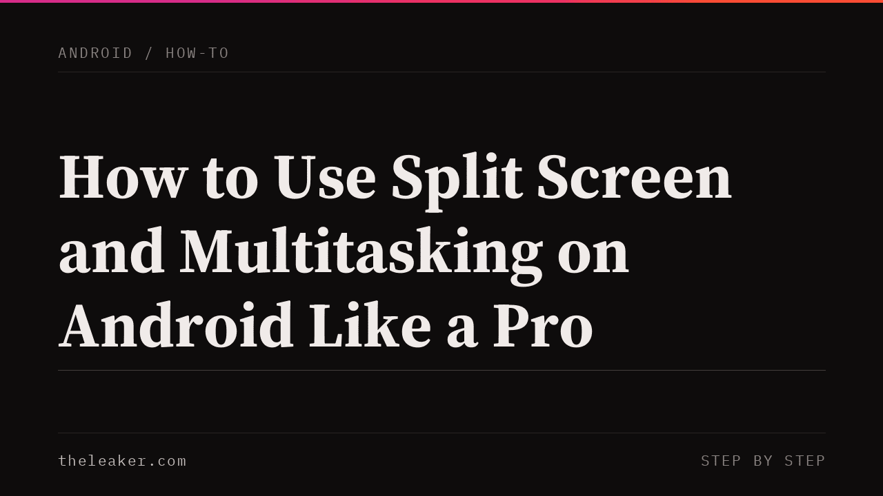 Android split screen multitasking feature demonstration on a smartphone.
