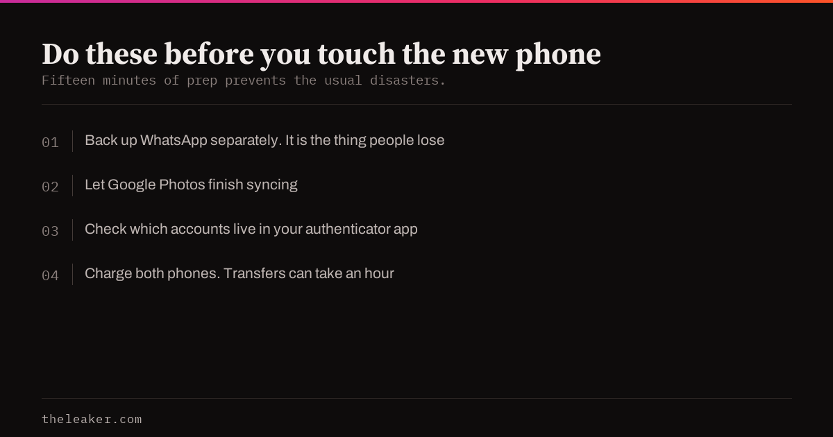 Four preparation steps before transferring to a new Android phone