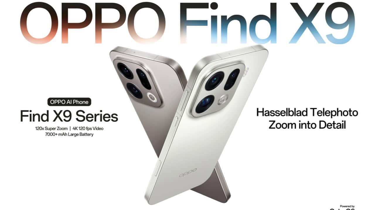 OPPO Find X9 and Find X9 Pro, official OPPO press photo of the phones that ship with ColorOS 16 out of the box
